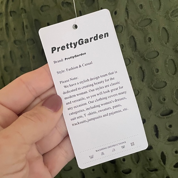 👗 PrettyGarden V-Neck Short Sleeve A-Line Hollow Out Lace Ruffle Dress - XXL - Picture 6 of 9